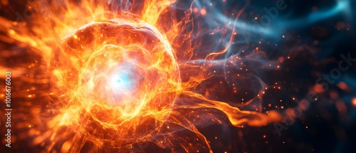 Deuterium Fueled Fusion Energy Explosion   Cosmic Fusion Reactor Concept Highlighting the Potential Energy Output of Deuterium Fueled Nuclear Fusion Reaction