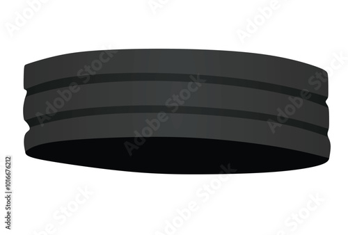 Black sport head band. vector illustration