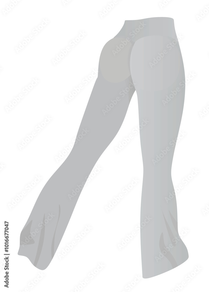 Grey tight pants leggings. vector illustration Grey tight pants leggings. vector illustration