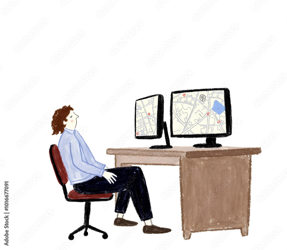 Minimalist Office Workspace with Dual Monitors Minimalist Office Workspace with Dual Monitors
