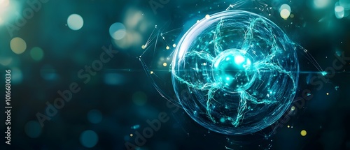 Conceptual image showcasing the role of tritium and deuterium as fuel sources for nuclear fusion energy production highlighting the potential for clean photo