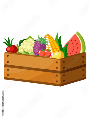 wooden crates for fruits and vegetables