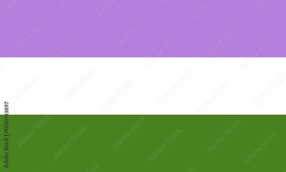Genderqueer Pride Flag illustration. Banner Genderqueer Pride Flag illustration. Banner