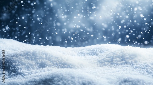 Wallpaper Mural Enchanting winter scene with falling snow and warm glowing bokeh, creating a magical atmosphere. Torontodigital.ca