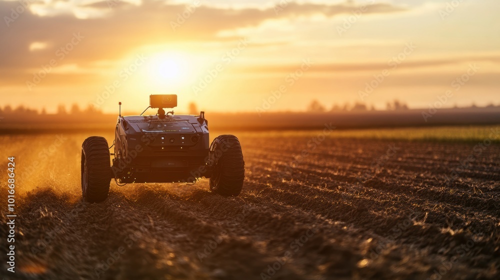 Fototapeta premium Robot in Field.