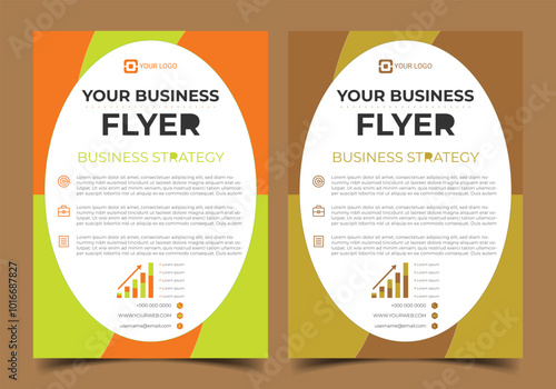 Flyer template design for digital marketing