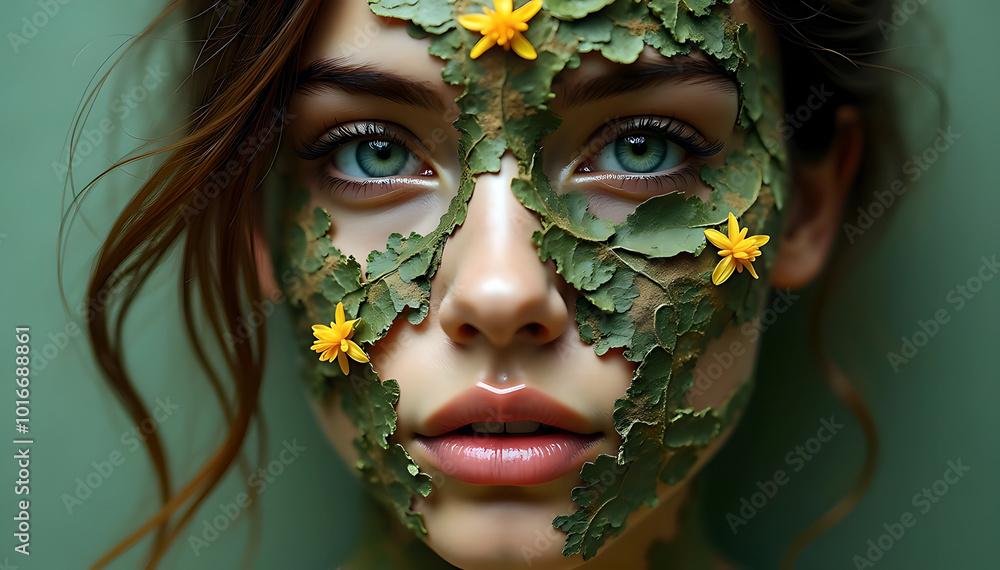 Nature's Embrace: A Fusion of Flora and Humanity Nature's Embrace: A Fusion of Flora and Humanity