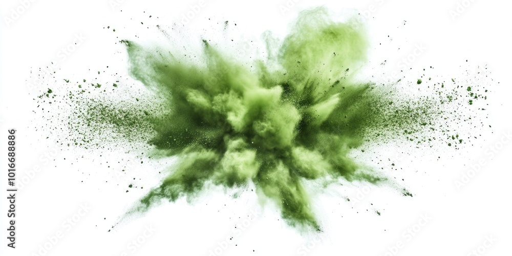 Green powder explosion Green powder explosion