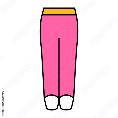 stirrup pants apparel line icon vector. stirrup pants apparel sign. isolated symbol illustration