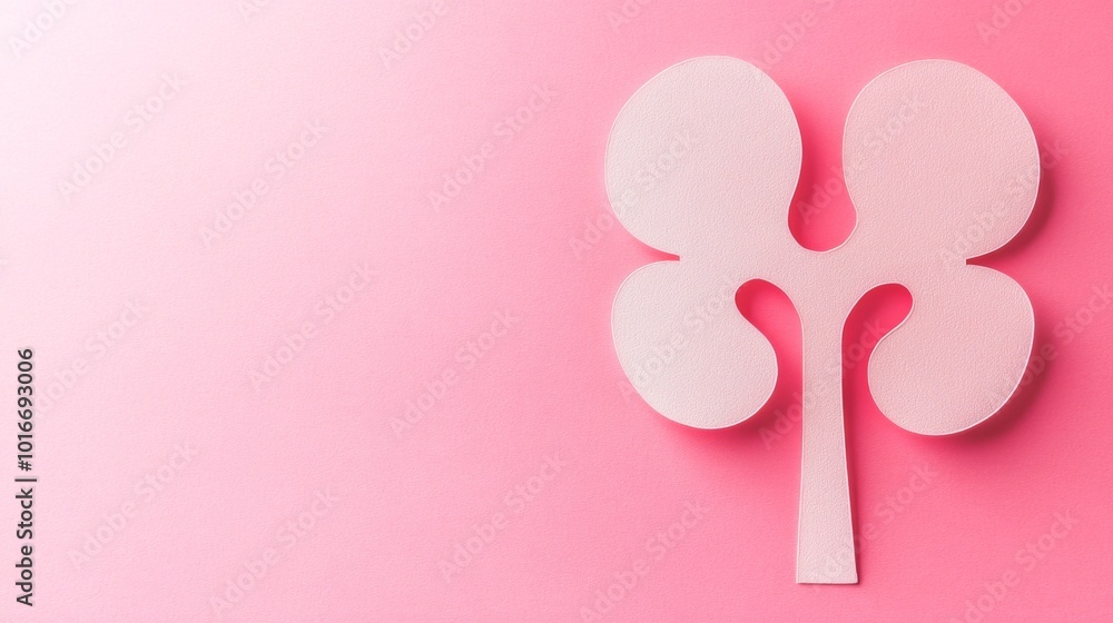 An illustration of a kidney cut from paper on a light background An illustration of a kidney cut from paper on a light background