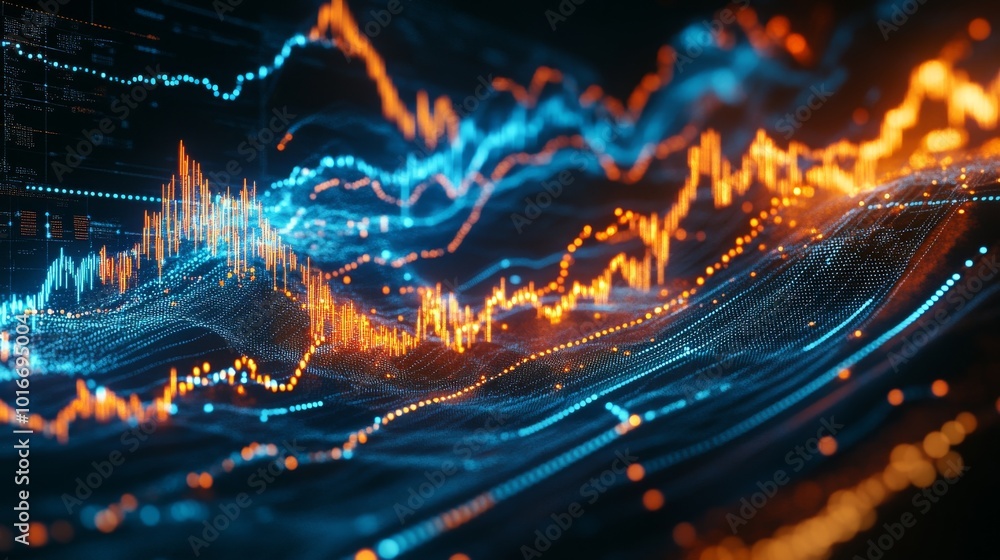 Finance technology sci-fi background, abstract perspective Finance technology sci-fi background, abstract perspective