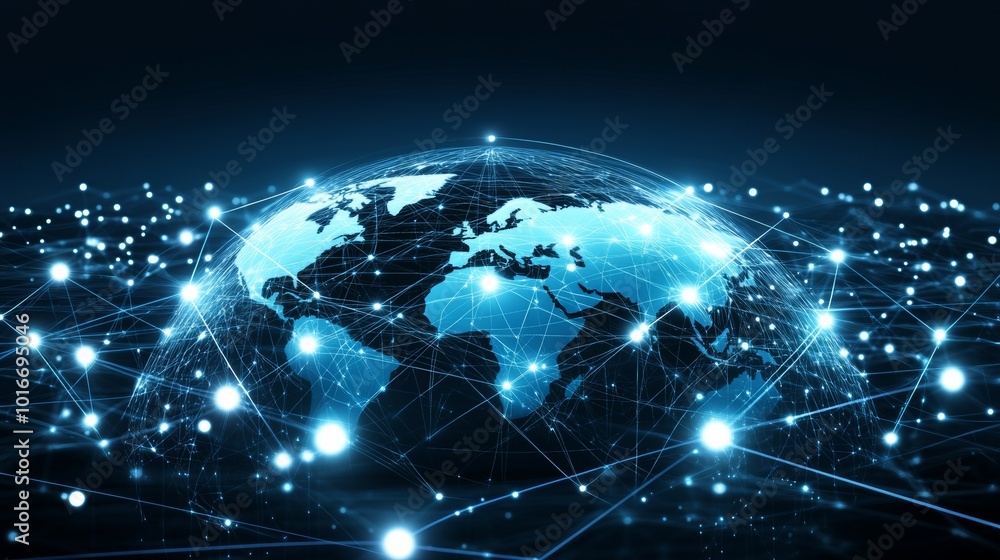 Satellite communication beam illustrating seamless connectivity and global reach. Satellite communication beam illustrating seamless connectivity and global reach.