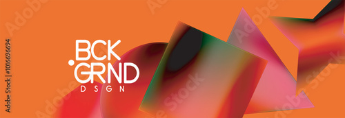 Fluid color geometric shapes abstract background. Vector Illustration For Wallpaper, Banner, Background, Card, Book Illustration, landing page