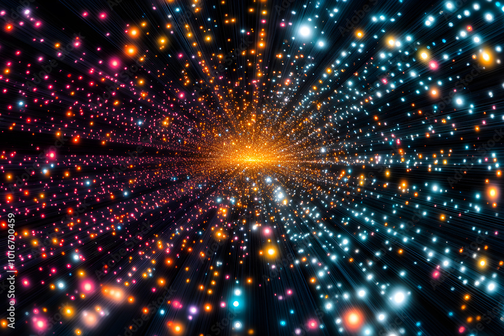 High-definition scan of a photon grid each light part High-definition scan of a photon grid each light part