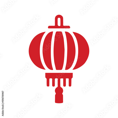 Red Color Lantern Icon. Chinese New Year Lantern. Chinese New Year illustration.