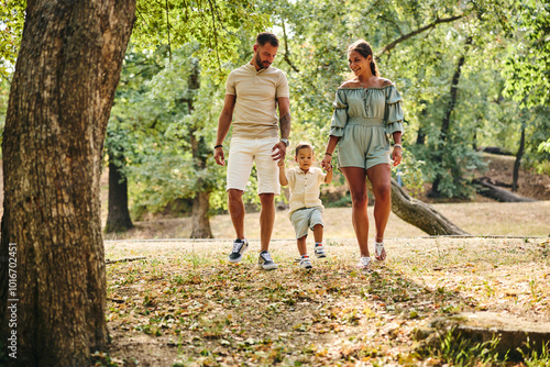 Family Walking In The Park