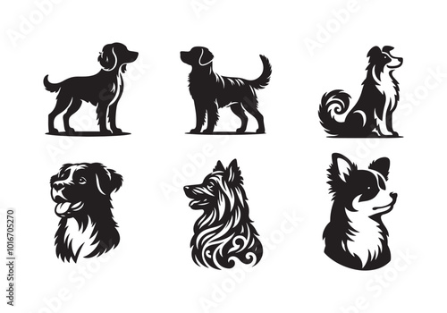Dog Silhouette Vector art illustration