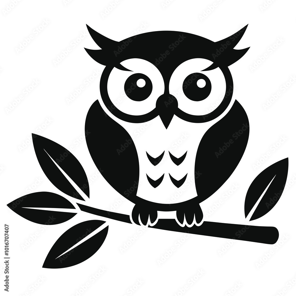 Fototapeta premium owl sitting on branch