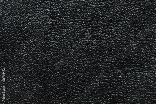 Black genuine leather texture as background photo