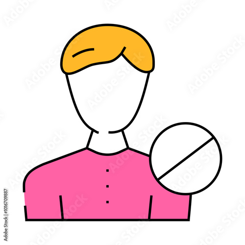 account blocked line icon vector. account blocked sign. isolated symbol illustration