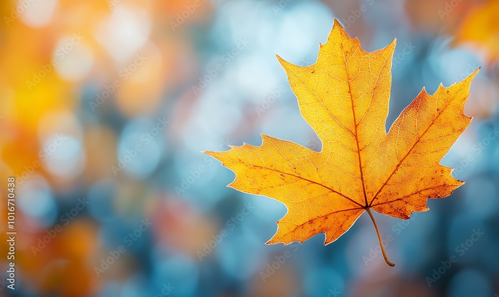 A vibrant orange maple leaf against a softly blurred background, capturing the essence of autumn's beauty and warm colors. A vibrant orange maple leaf against a softly blurred background, capturing the essence of autumn's beauty and warm colors.