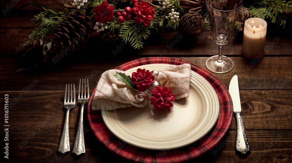 Serving the Christmas table Serving the Christmas table