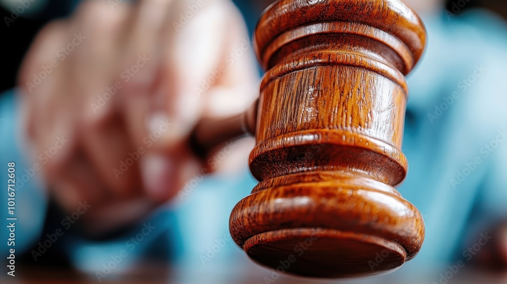 A close-up of a wooden judicial gavel being struck, symbolizing authority, justice, and decision-making, capturing the essence of legal proceedings and enforcement. A close-up of a wooden judicial gavel being struck, symbolizing authority, justice, and decision-making, capturing the essence of legal proceedings and enforcement.