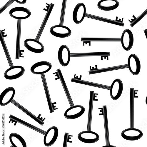 Vector key icon isolated on white background. Key icon. Lock or unlock sign. Padlock. Lock symbol. Unblock. Password icon. Access sign. Private access. Logo template. Safety symbol. Door key.