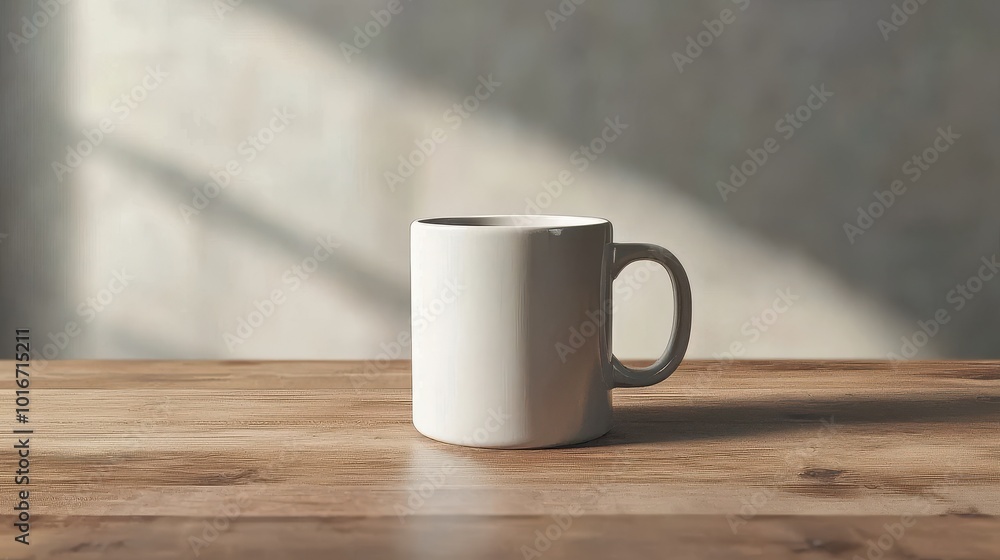White Mug in Sunlit Room White Mug in Sunlit Room