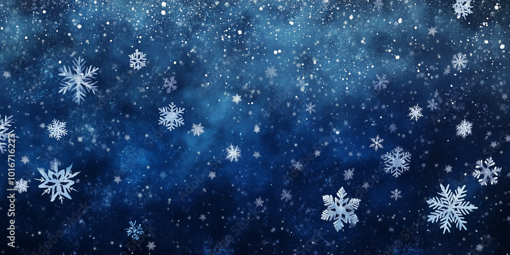 Falling snowflakes on blue Cold winter Illustration for Christmas product, text placement. 3D Serene Winter Pattern. Macro Snowflakes, Snow Closeup. Wallpaper. Christmas New Year Night Falling Snow. Falling snowflakes on blue Cold winter Illustration for Christmas product, text placement. 3D Serene Winter Pattern. Macro Snowflakes, Snow Closeup. Wallpaper. Christmas New Year Night Falling Snow.