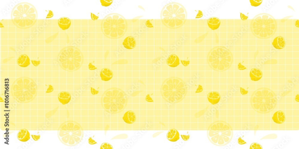 A seamless freshness lemon summer pattern background. A seamless freshness lemon summer pattern background.