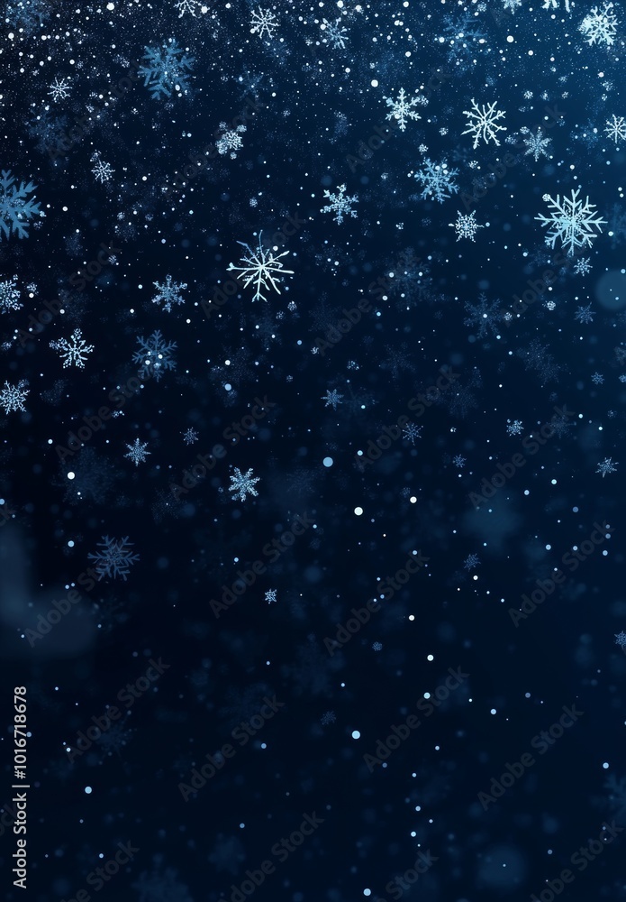 Obraz premium For your own creations, here is a blue winter background with snowflakes