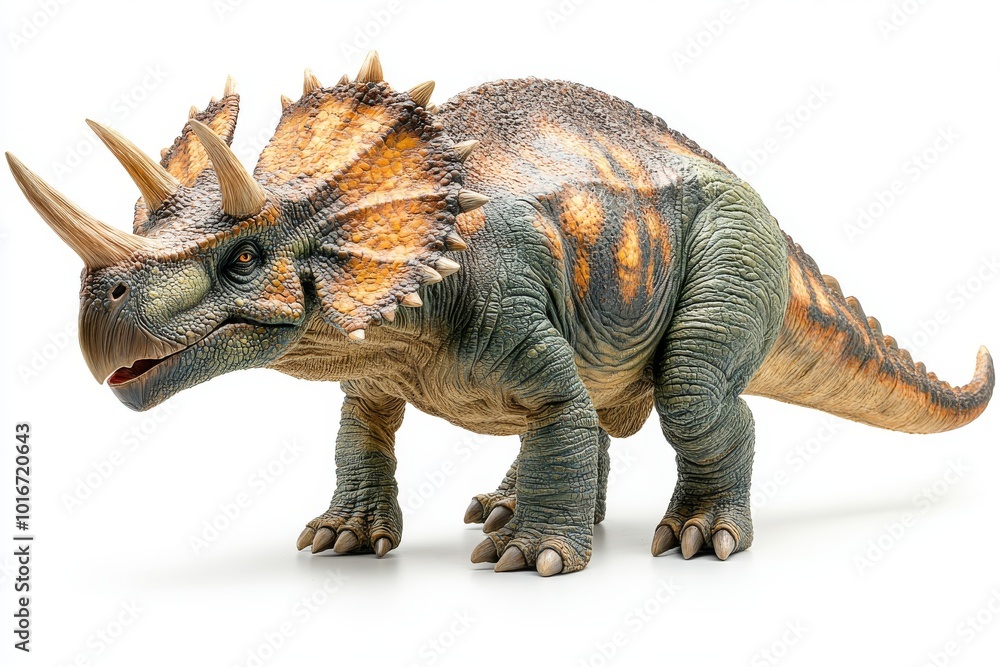 triceratops with its three horns and massive frill triceratops with its three horns and massive frill