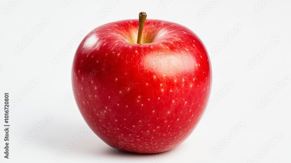 Bright red apple isolated on a plain white background, showcasing fresh and healthy fruit perfect for any diet or nutrition concept. Bright red apple isolated on a plain white background, showcasing fresh and healthy fruit perfect for any diet or nutrition concept.