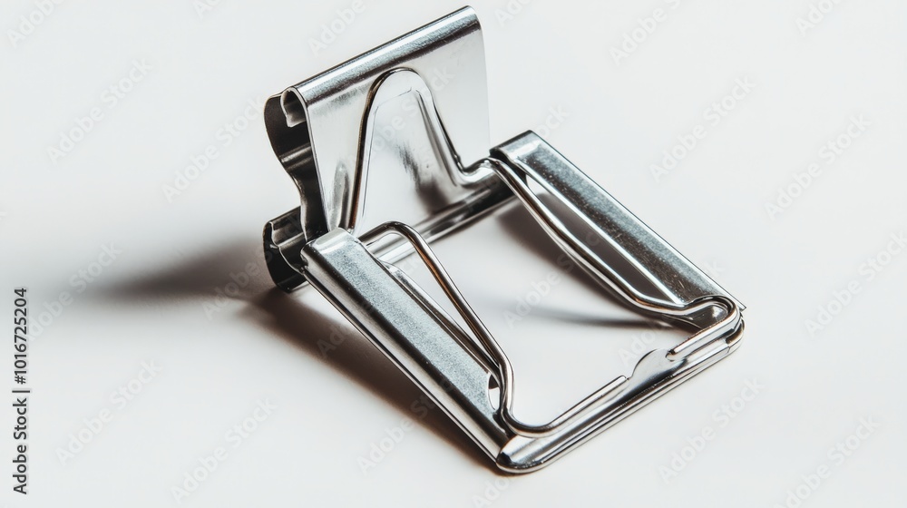 Close-up of a metallic paper clip holder on a light surface, highlighting its sleek and functional design for office organization. Close-up of a metallic paper clip holder on a light surface, highlighting its sleek and functional design for office organization.
