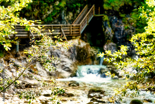 Walk through the impressive Innersbachklamm in Austria photo