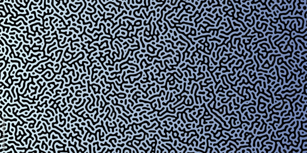 Abstract Reaction-diffusion Turing pattern natural texture blue gradient color scheme. Linear design with biological algorithm psychedelic background. Reaction-diffusion or truing patter Abstract Reaction-diffusion Turing pattern natural texture blue gradient color scheme. Linear design with biological algorithm psychedelic background. Reaction-diffusion or truing patter