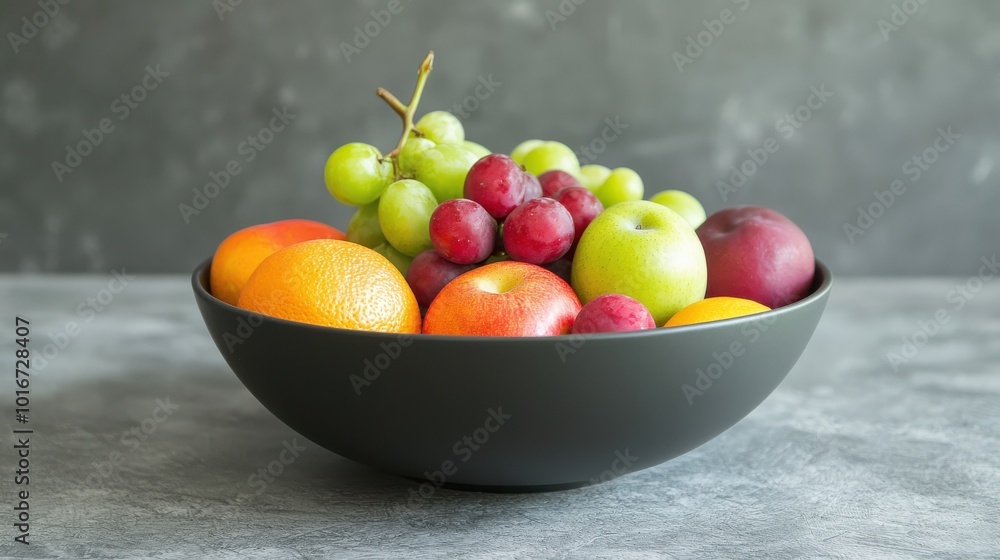 Fresh Fruits in a Simple Bowl Fresh Fruits in a Simple Bowl