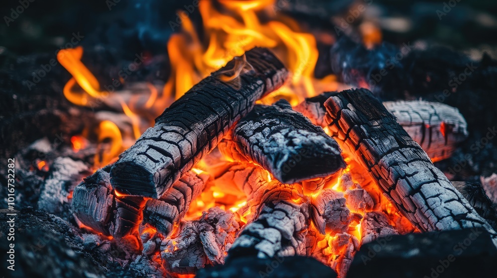 Fire Flames on a Dark Background Fire Flames on a Dark Background