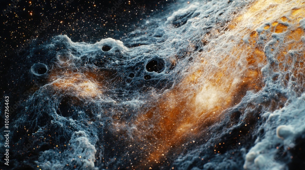 Interstellar Nebula with Dynamic Particles Interstellar Nebula with Dynamic Particles