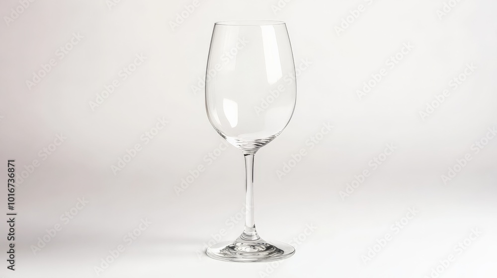 Elegant empty wine glass against a white background, perfect for dining and beverage concepts, highlighting simplicity and sophistication. Elegant empty wine glass against a white background, perfect for dining and beverage concepts, highlighting simplicity and sophistication.