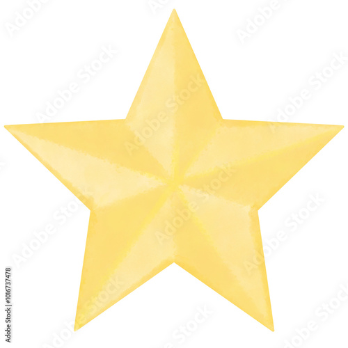 watercolor golden star 