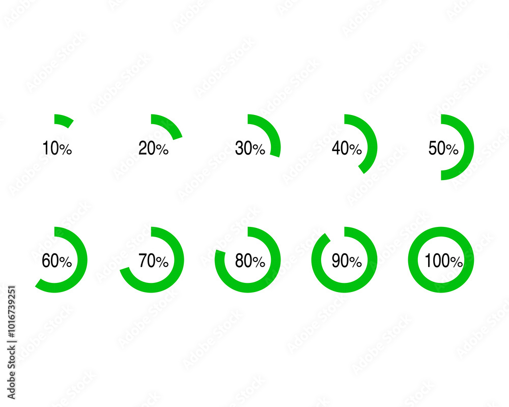 Collection Loading bar status icon. Vector illustration. Set of vector loaded icons. Download progress. Donload or Upload. Collection Loading bar status icon. Vector illustration. Set of vector loaded icons. Download progress. Donload or Upload.
