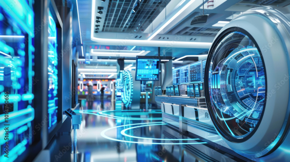 A visual of a futuristic bank offering innovative solutions like real-time financial advice, personalized digital services, and seamless mobile transactions. A visual of a futuristic bank offering innovative solutions like real-time financial advice, personalized digital services, and seamless mobile transactions.