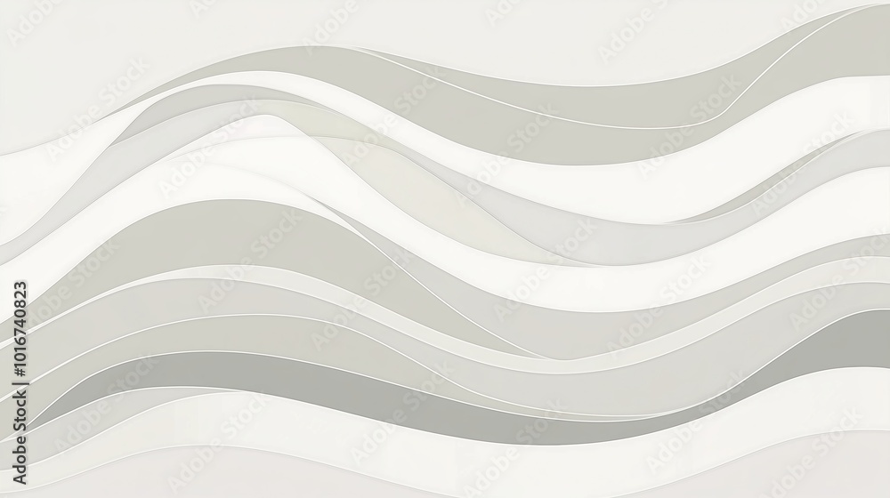 Obraz premium Soft Curved Lines in Neutral Tones