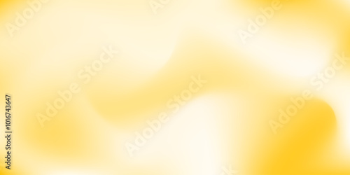 Creamy Yellow Gradient Background, Abstract Soft Texture. Vector Wave Gradation Pattern