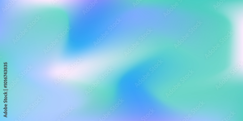 Obraz premium Glam Green Blue Gradient Background, Abstract Retro Texture. Vector Wave Gradation Pattern