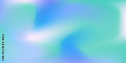 Glam Green Blue Gradient Background, Abstract Retro Texture. Vector Wave Gradation Pattern