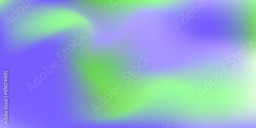 Vibrant Glow Green and Purple Gradient Background, Abstract Blurred Texture. Vector Wave Gradation Pattern