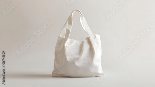 White Canvas Tote Bag Mockup Empty Bag Design Template